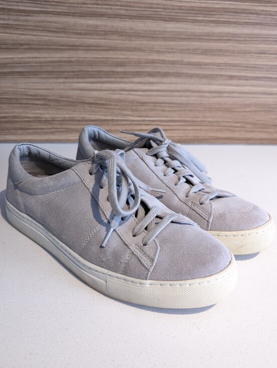 The White Company Shoes - The White Company Gray Leather sneakers